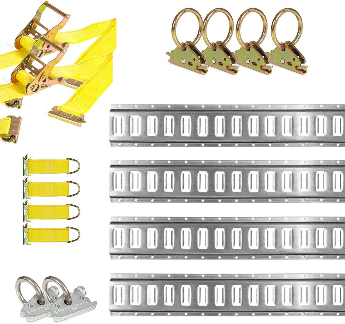 16 Piece Galvanized E Track Tie-Down Kit Q7222