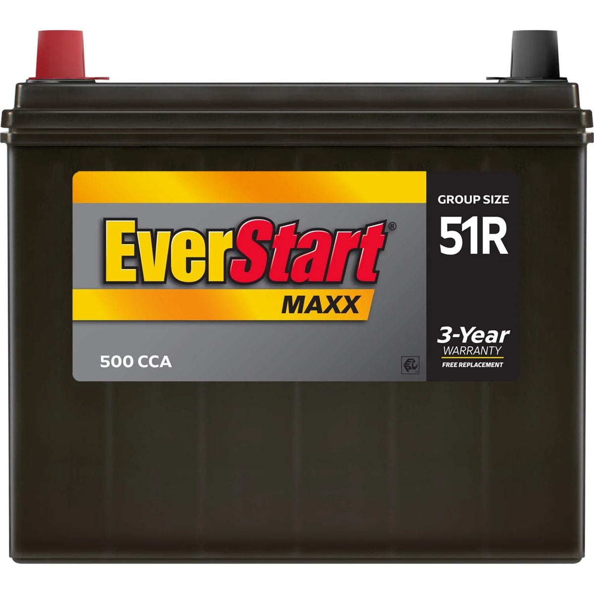 Group Size 51R 12 Volt 500 CCA Lead Acid Automotive Battery B65383