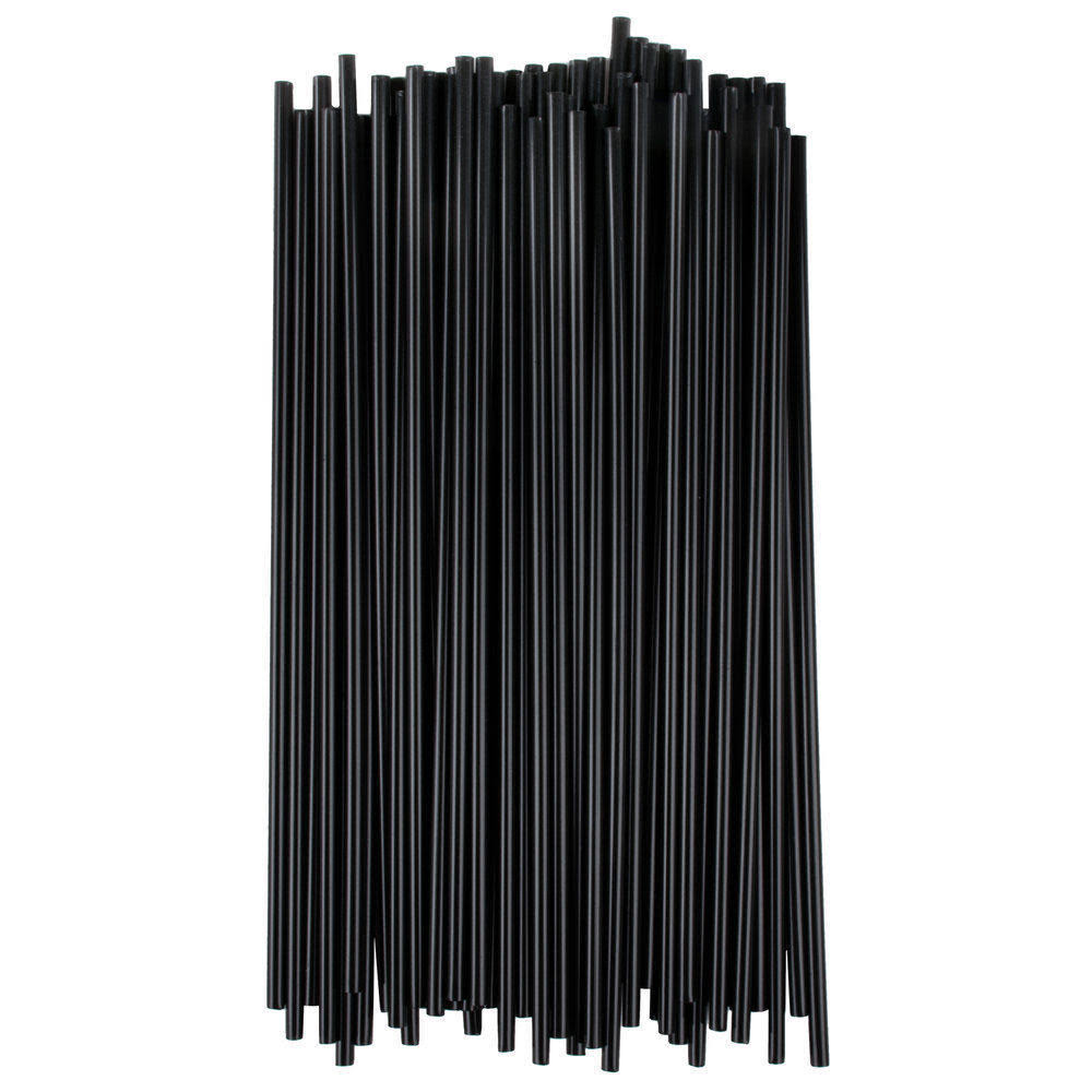 Black 7.5 inch Sip Straw, Case of 10,000 D150