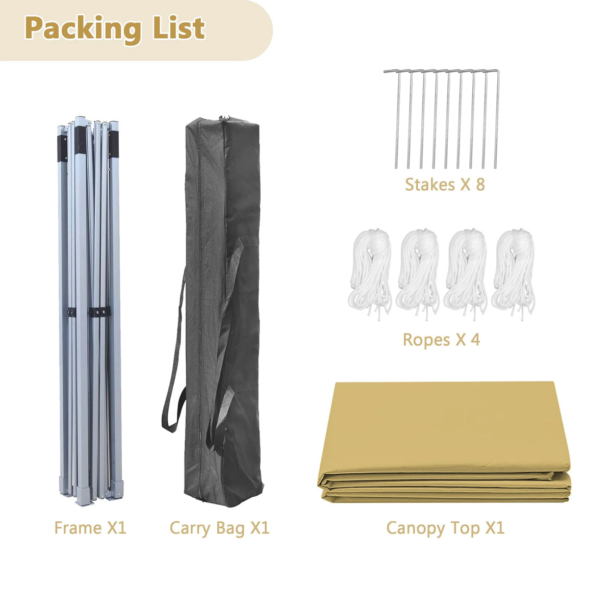10 ft x 10 ft White Pop Up Canopy Tent with Carry Bag L6521