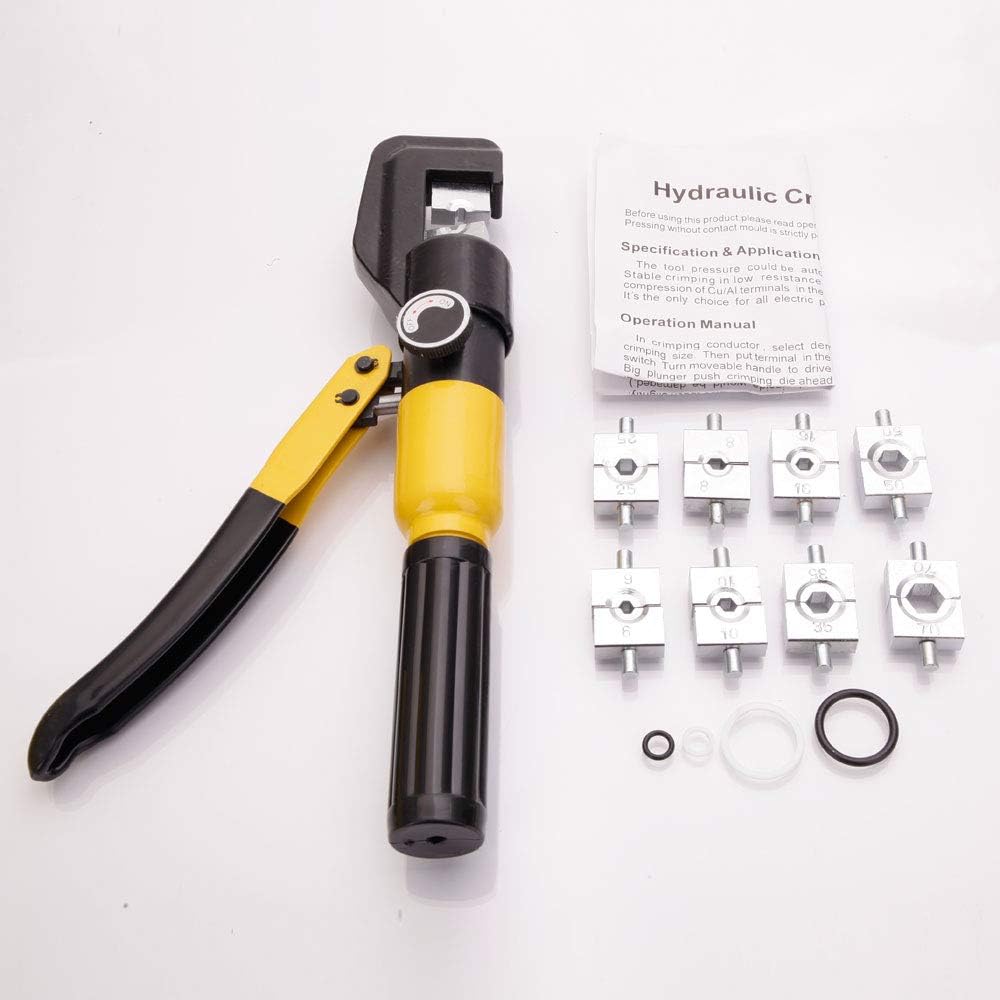 10 Ton Hydraulic Cable Crimper with 9 Dies J65442
