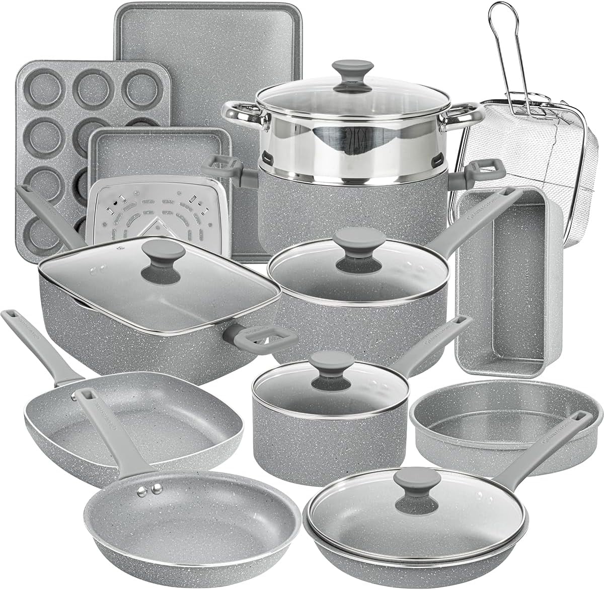 20 Pc Non Stick Pots and Pans Cookware Set M178