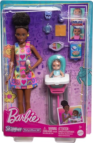 Barbie Skipper Doll & Playset with Accessories, Color-Change Toy H3337
