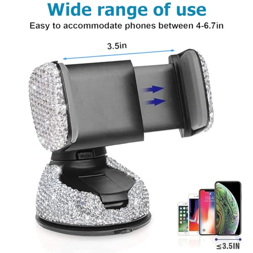 27PCS Bling Car Accessories Set with Reinestone Crystal Steering Wheel Cover X6119