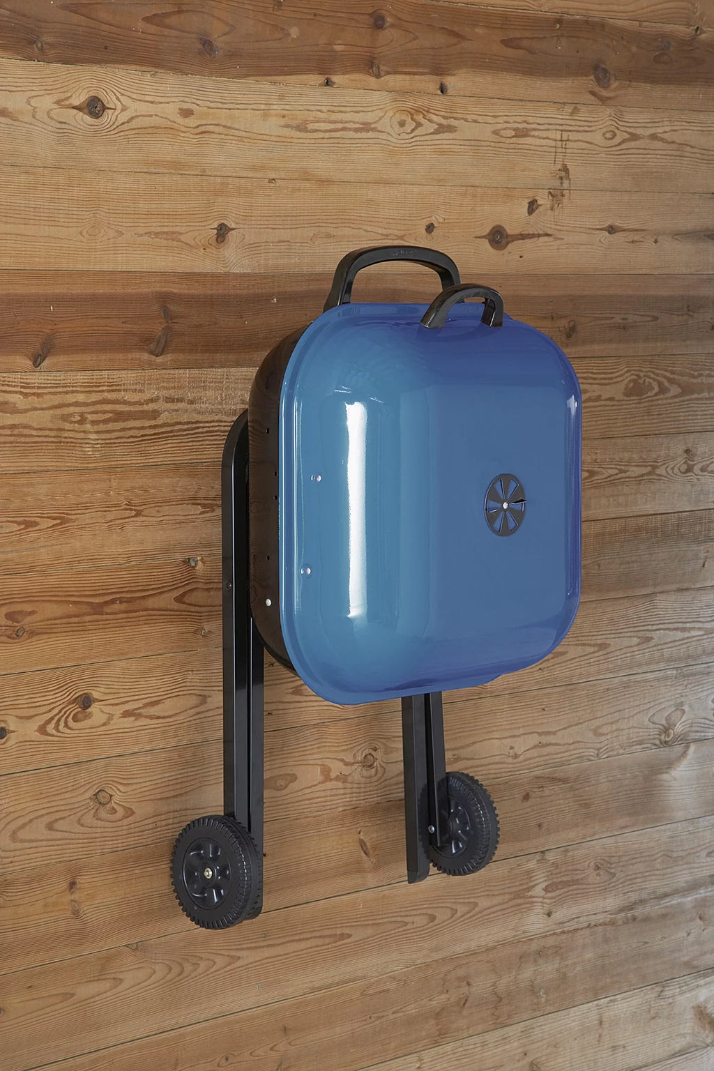 Portable Steel Charcoal Grill in Blue F8553