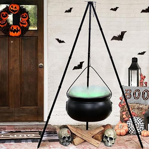 Halloween Witch Cauldron with Stand Large E430