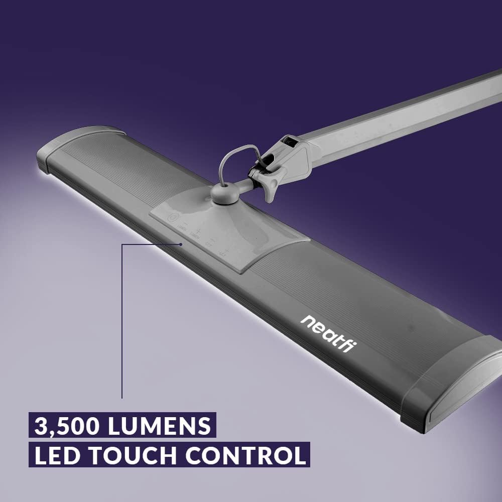 Black 26 Inches Metal LED Desk Lamp with Clamp U366