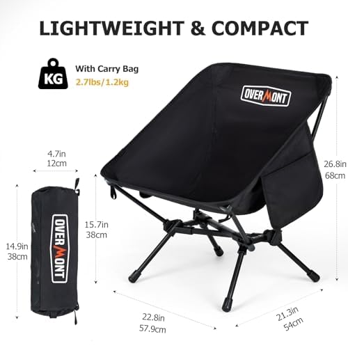 Ultralight Folding Camping Chair with Carry Bag W3715