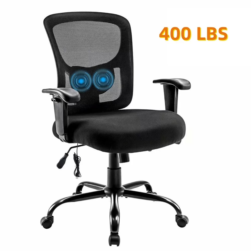 Black Ergonomic Mesh Office Chair with Arms H970781