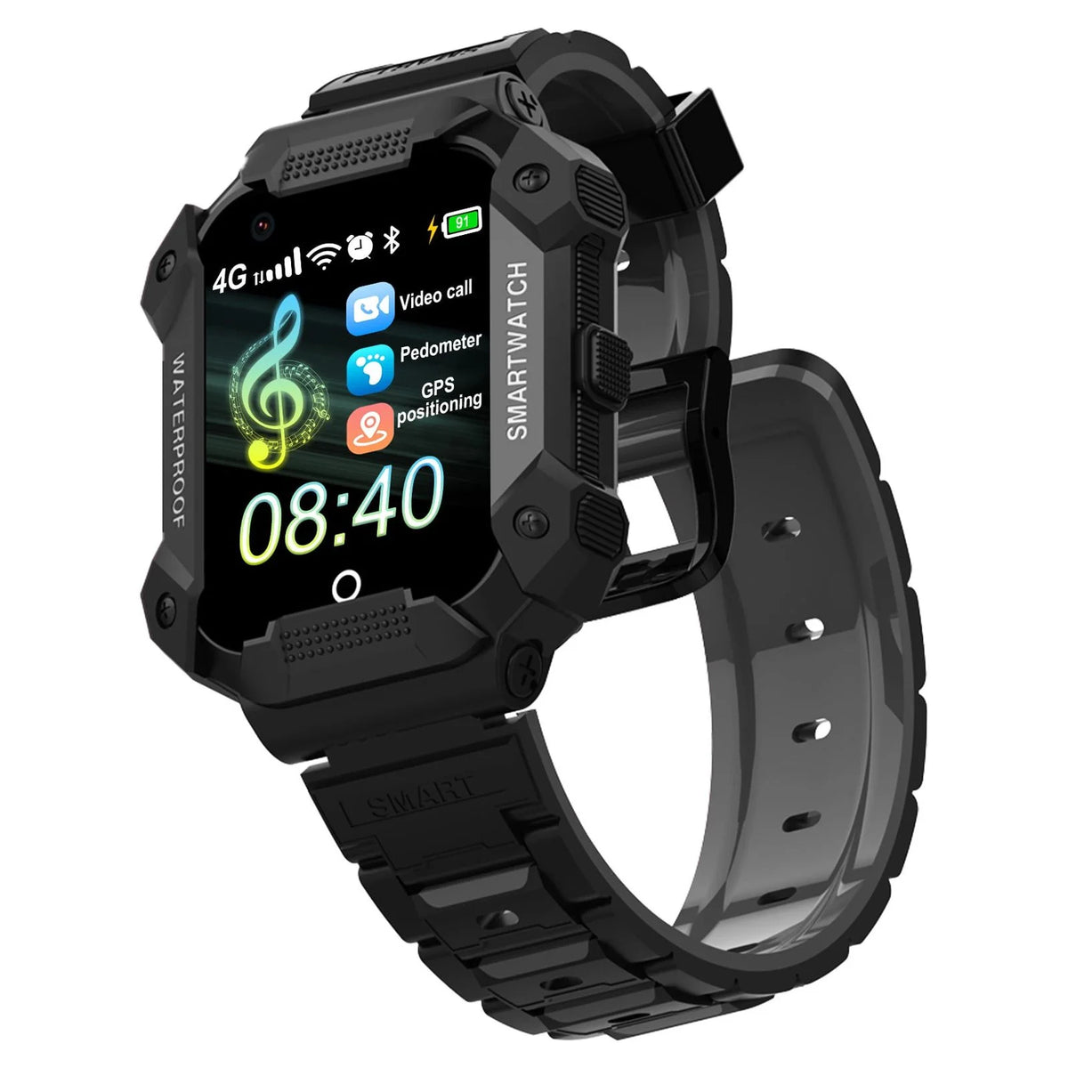 Black Kids Smart Watch with 4G SIM GPS D5433
