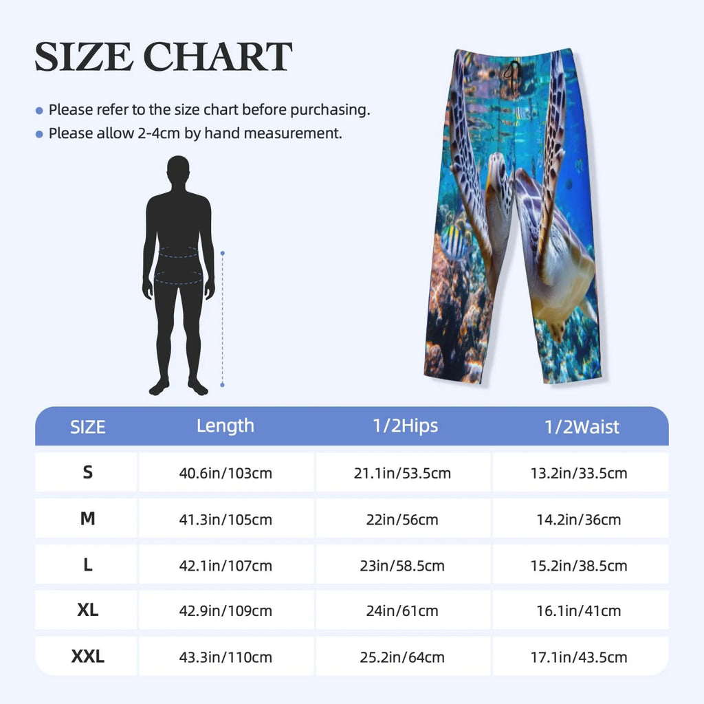 Men'S Pajama Pants Drawstring And Pockets I1590