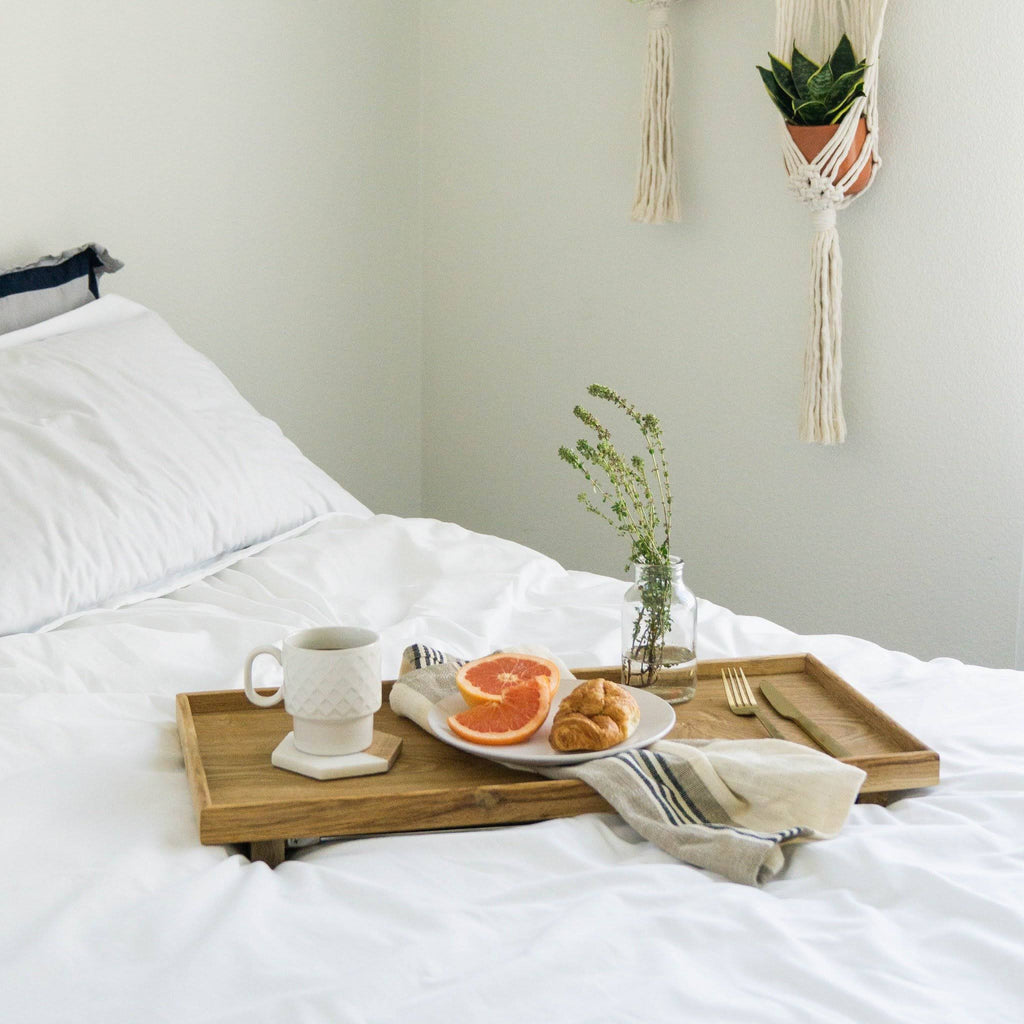 Oak Bed Tray with Folding Legs M216
