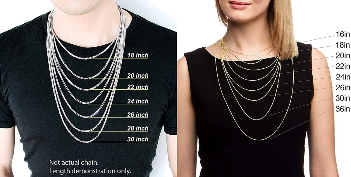 14K White Gold 3.5mm Solid Cuban Chain Necklace J727995