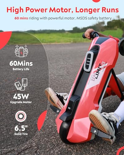 12V Electric Go Kart with Drift and 360° Spin, Black F487691