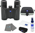 8x25 Compact Pocket Binocular Black Bundle with Lens Care Kit and Cleaning Cloth Z69885