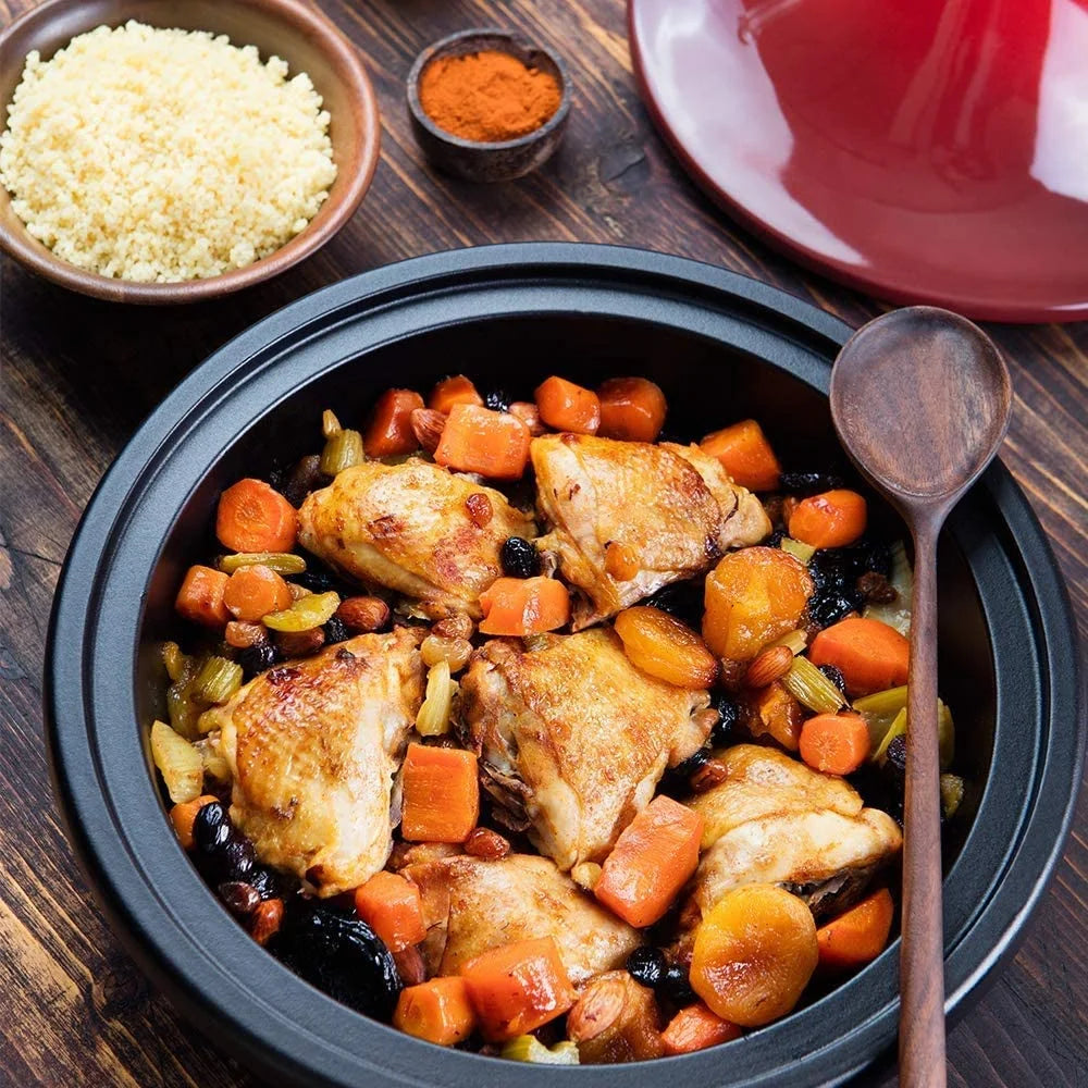3.3 QT Enameled Cast Iron Tagine with Ceramic Lid I9319