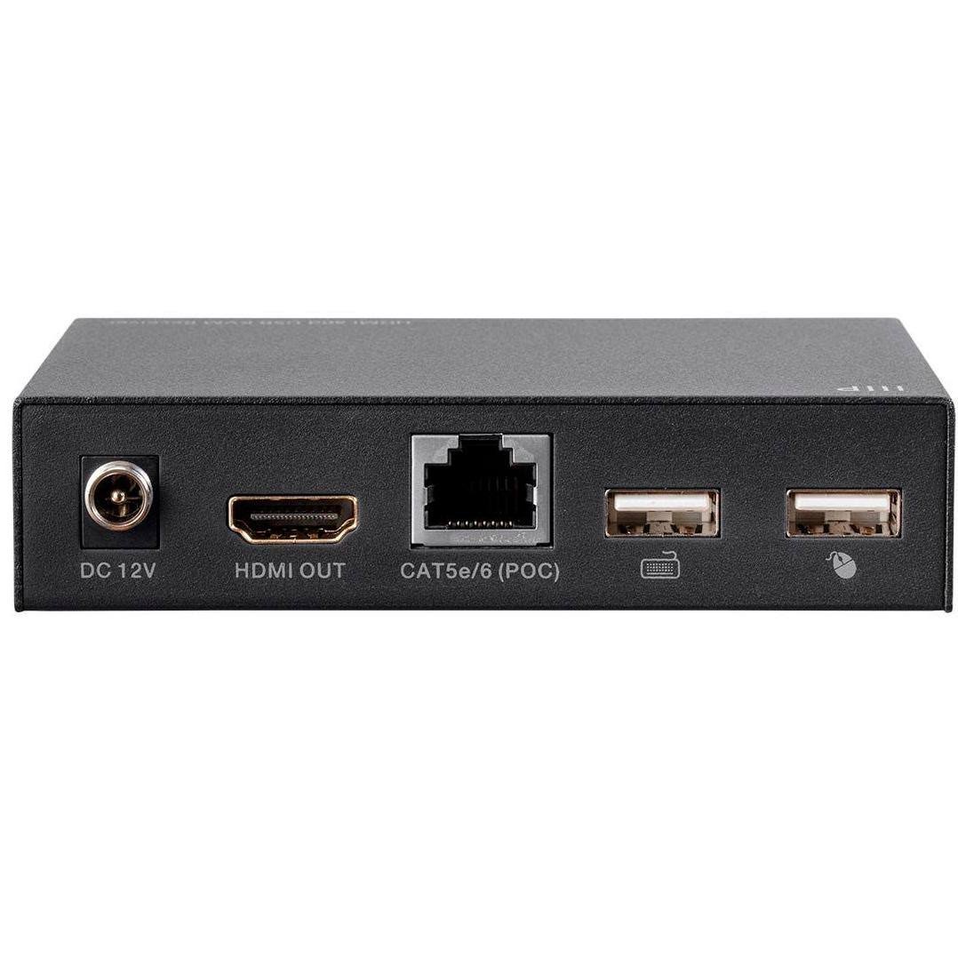 HDMI and USB KVM Extender, Black, 154ft, 1080p@60Hz, USB 2.0 I8172