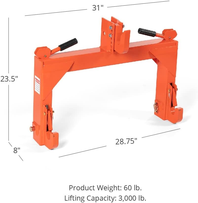 Orange 3 Point Quick Hitch S2804