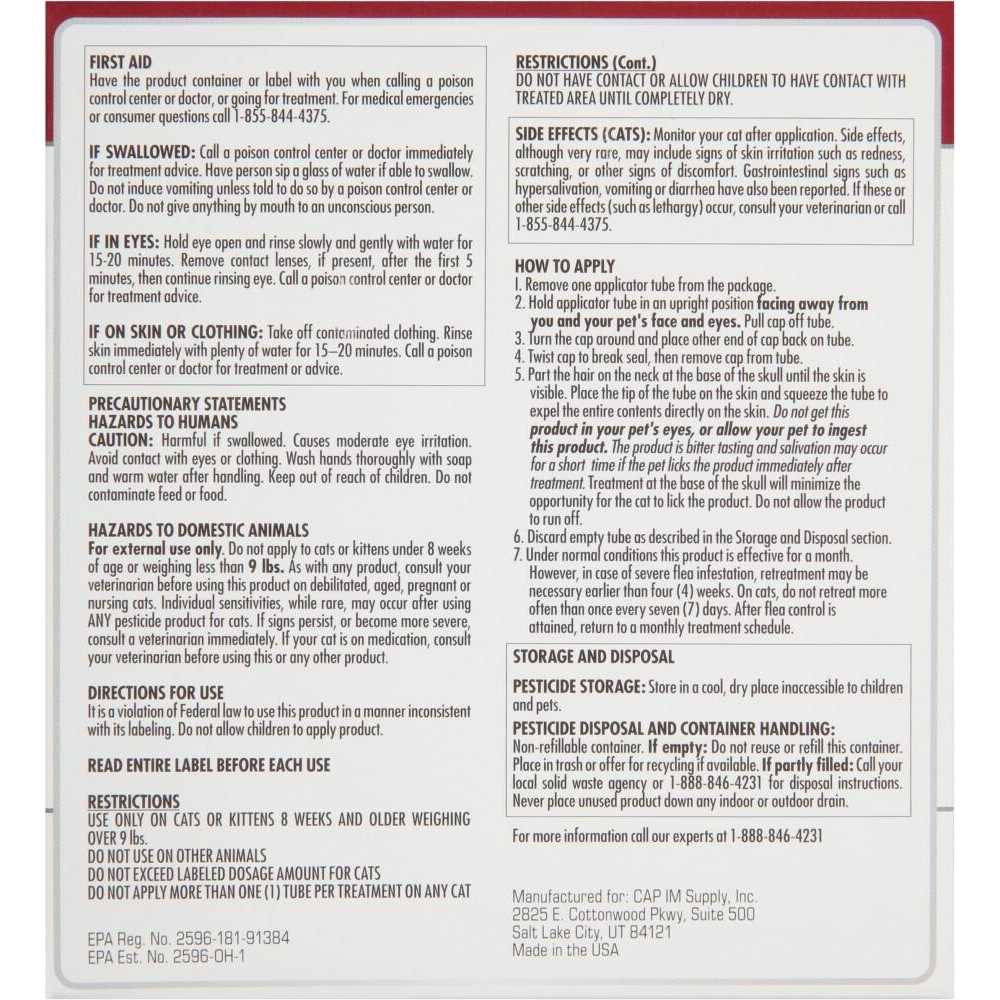Flea Protection for Large Cats A9483