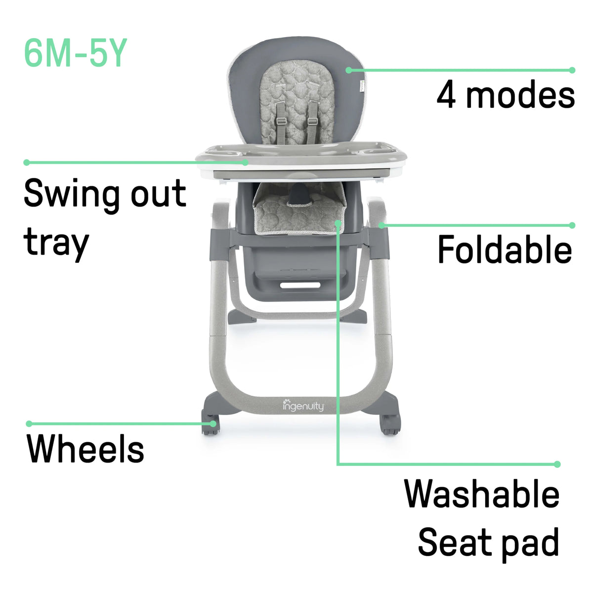 4-in-1 High Chair Toddler Chair Booster Seat P27189