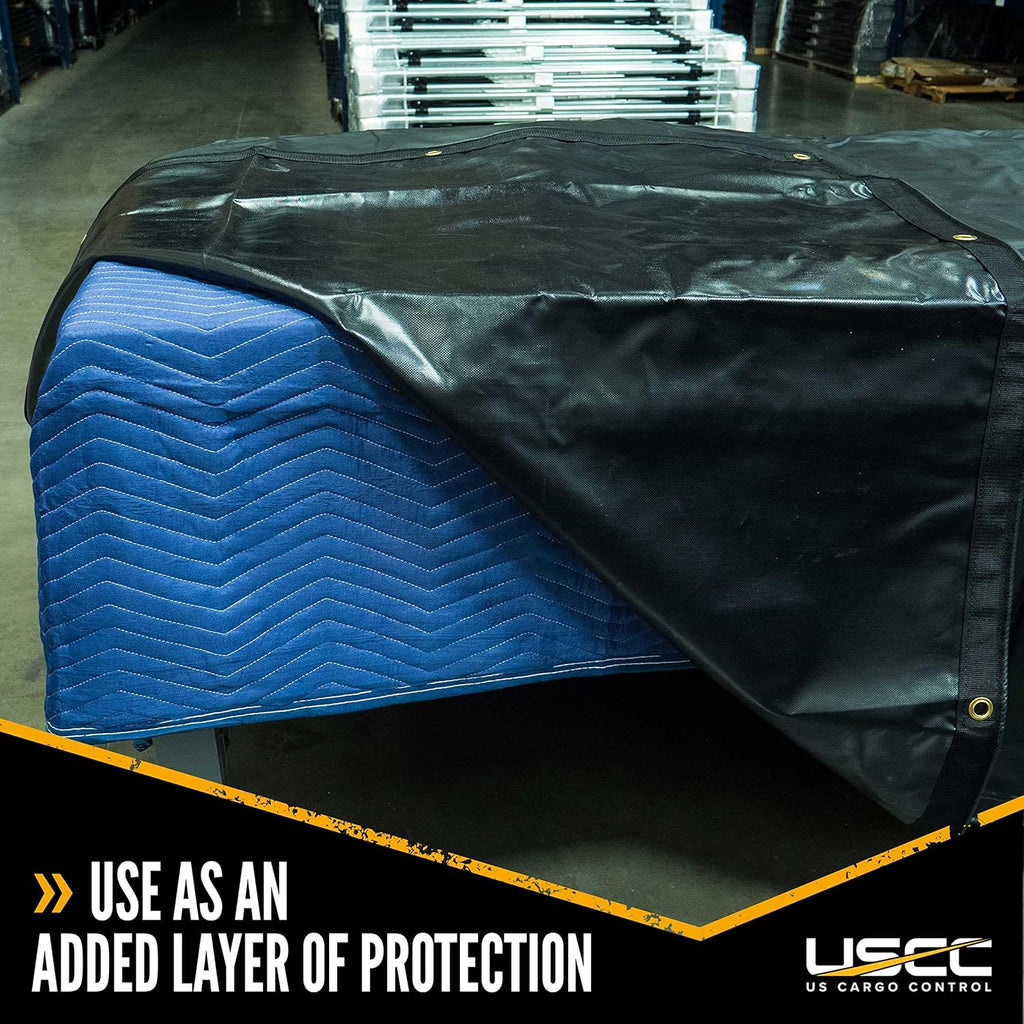 Blue Non-Woven Polyester Moving Blankets 12 Pack D3042