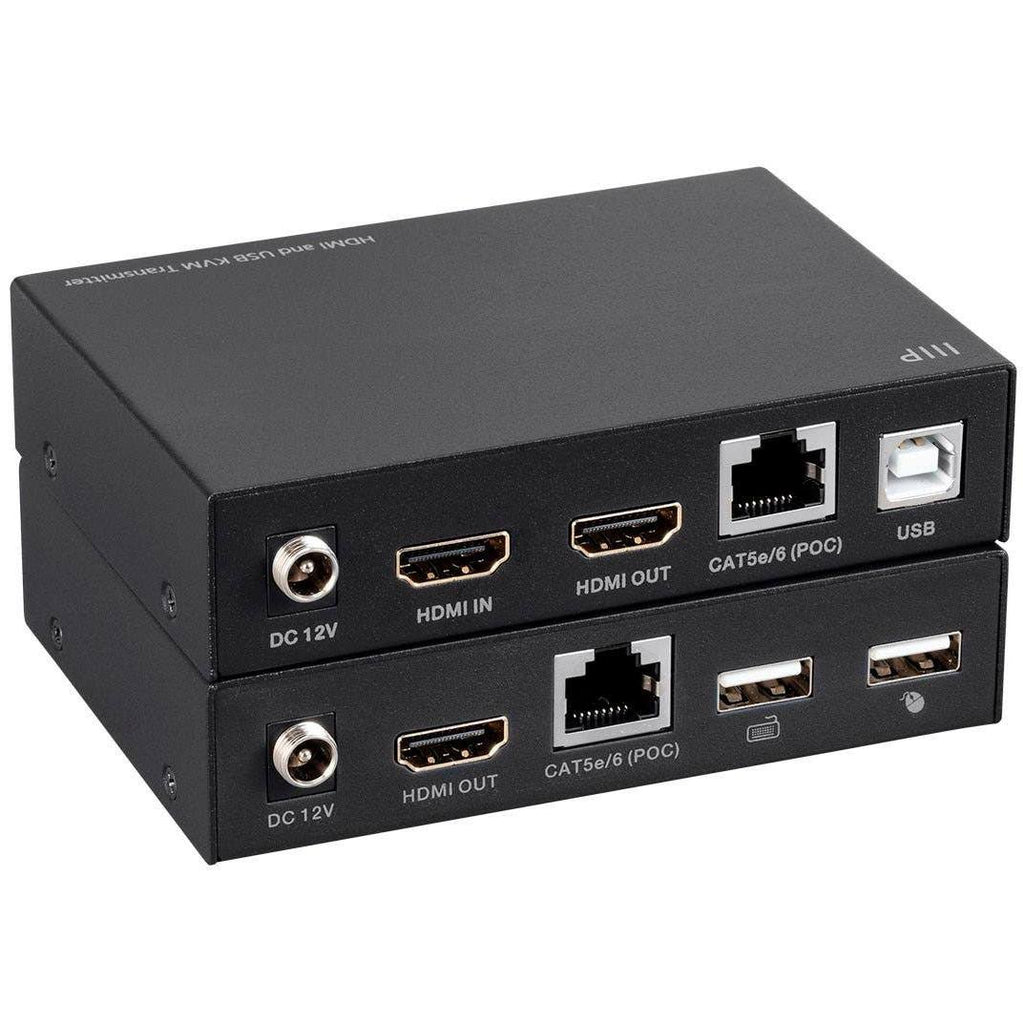 HDMI and USB KVM Extender, Black, 154ft, 1080p@60Hz, USB 2.0 I8172