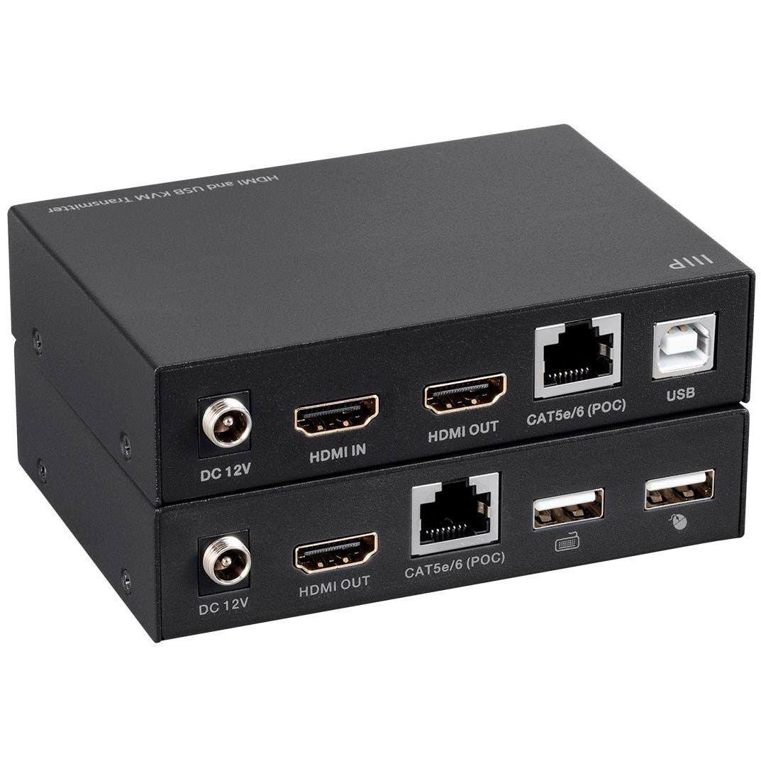 HDMI and USB KVM Extender, Black, 154ft, 1080p@60Hz, USB 2.0 I8172