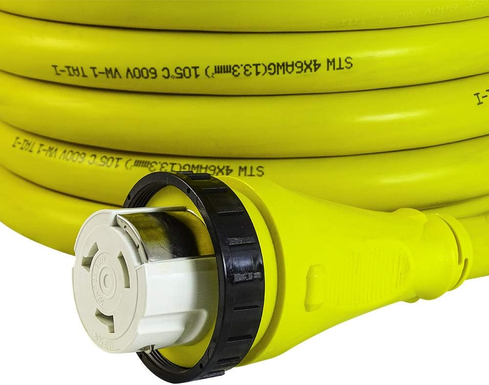 25FT 50 Amp NEMA SS2-50P to SS2-50R Shore Power Cord Extension C957738