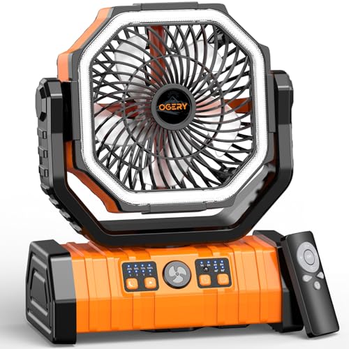 20000mAh Rechargeable Camping Fan with LED Lantern U8026