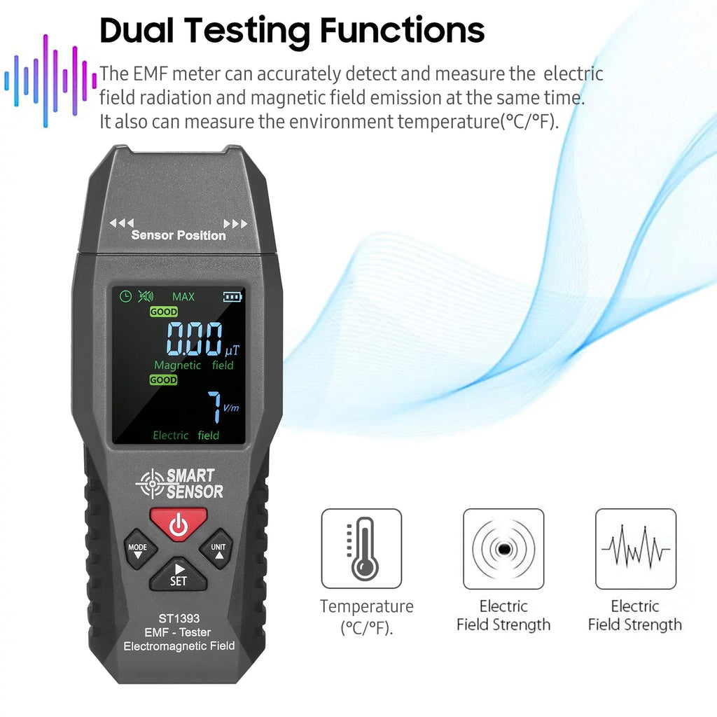 Handheld Digital LCD EMF Meter Electromagnetic Field Detector U823418