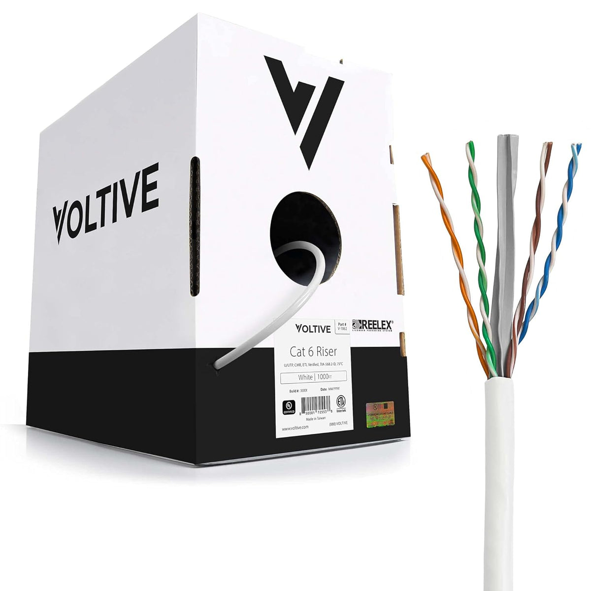 Blue 1000ft Cat6 Riser Ethernet Cable S84244