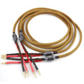 OFC Audiophile Speaker Cable with 8 Banana Plugs, 9.89ft 3m Nylon Braid A773
