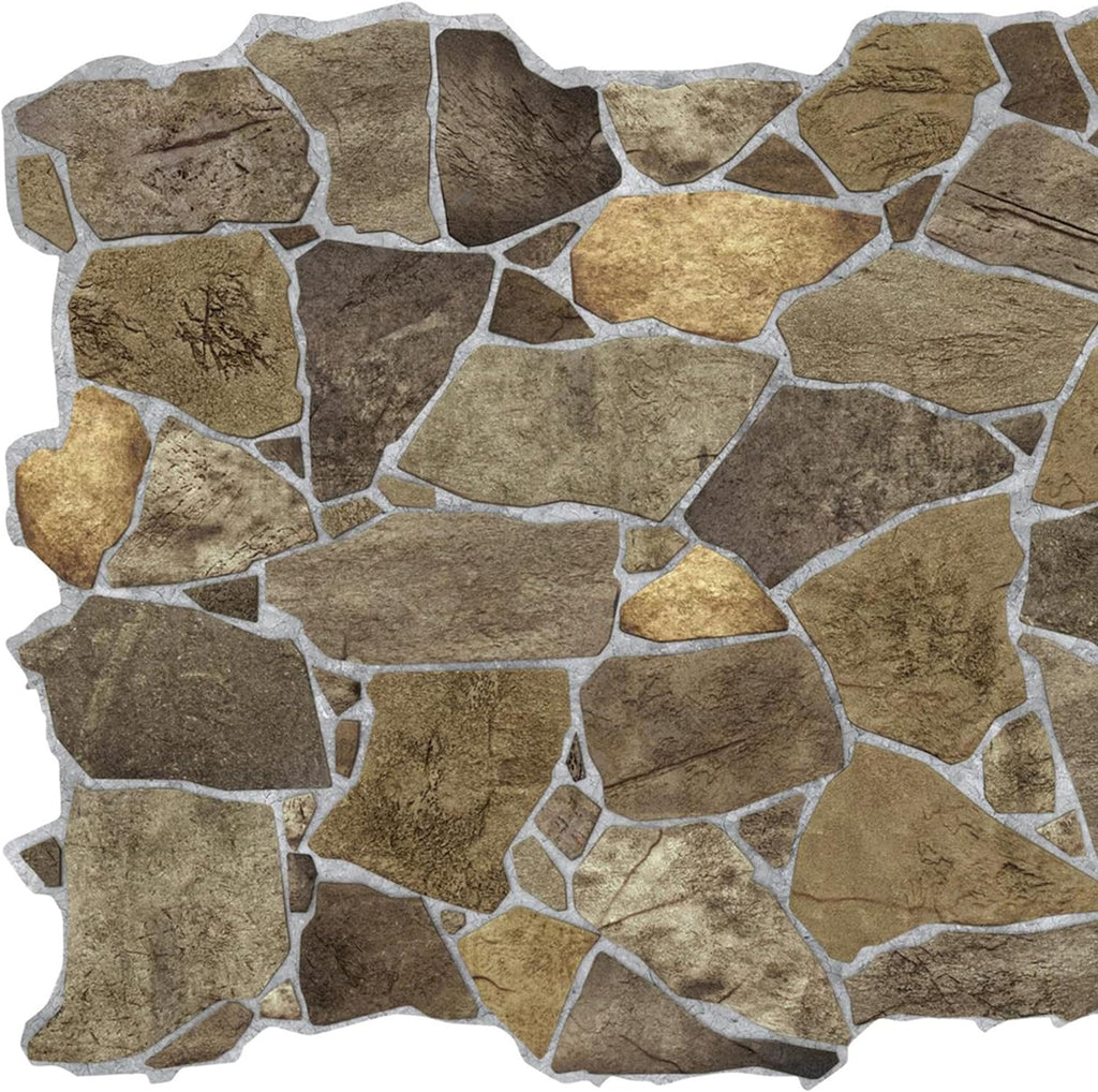 Brown Faux Stone PVC 3D Wall Panel, 3.2 ft X 2.1 ft I265