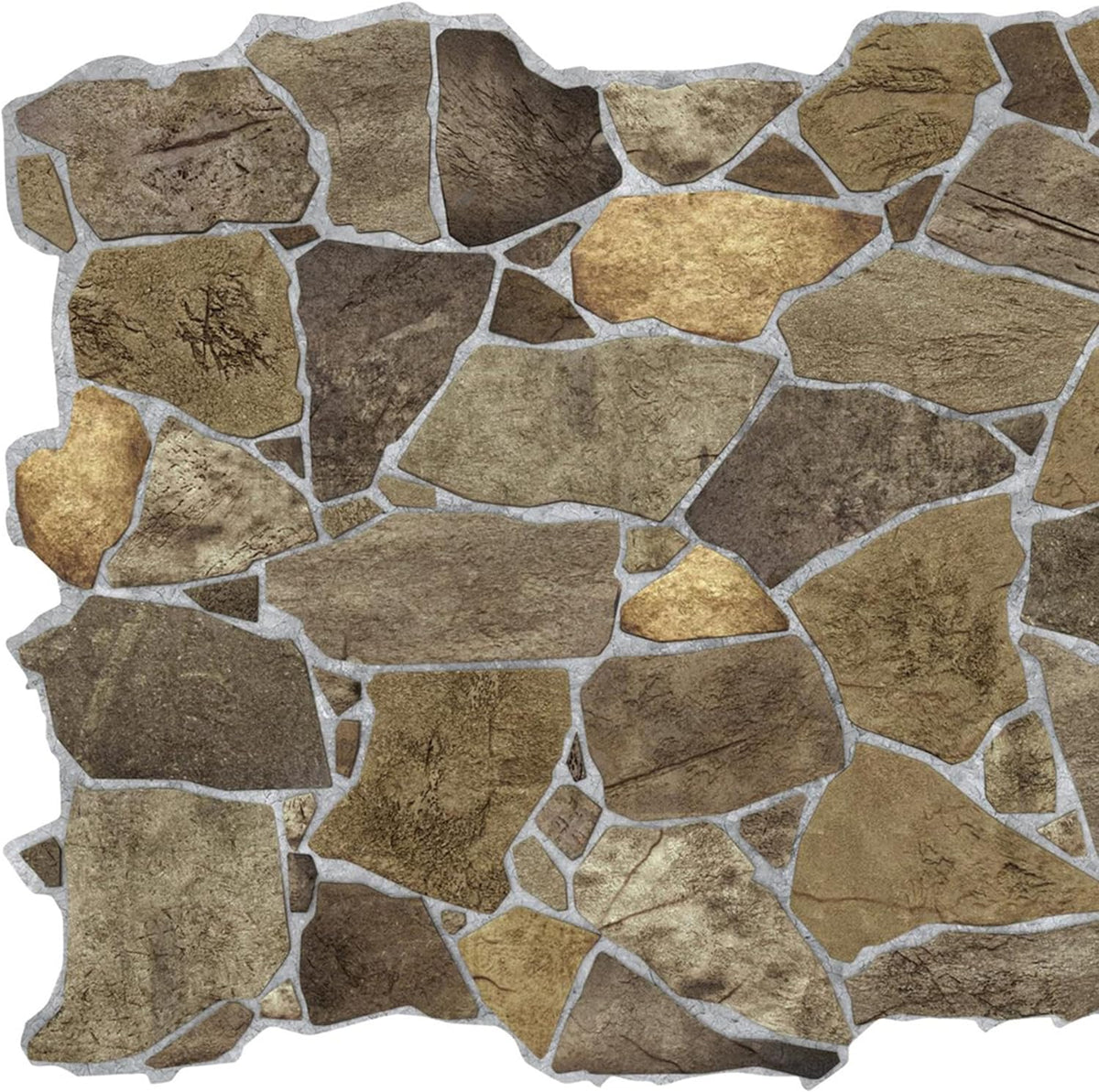 Brown Faux Stone PVC 3D Wall Panel, 3.2 ft X 2.1 ft I265
