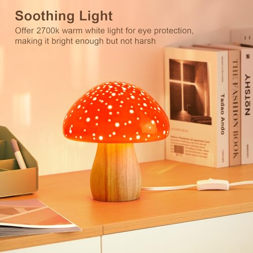 Pink Ceramic Mushroom Lamp N591