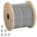 Galvanized Steel Cable 200ft 7x19 with Cable Clamps N522