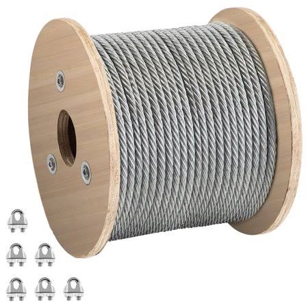 Galvanized Steel Cable 200ft 7x19 with Cable Clamps N522