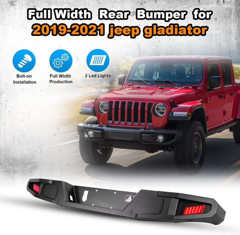 Rear Bumper with 2 Led Lights and Hitch Receiver K32435
