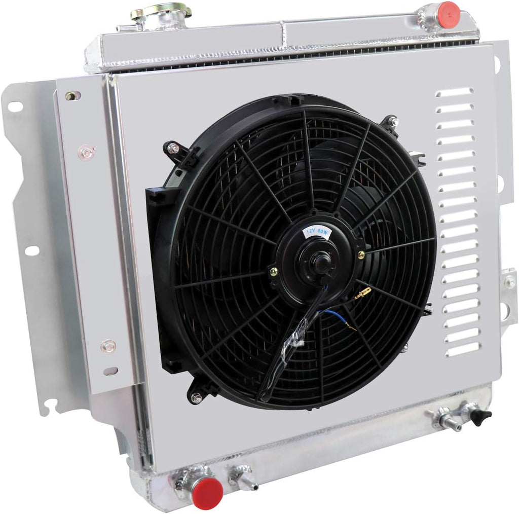 3 Row All Aluminum Radiator with Shroud Fan and Thermostat D294