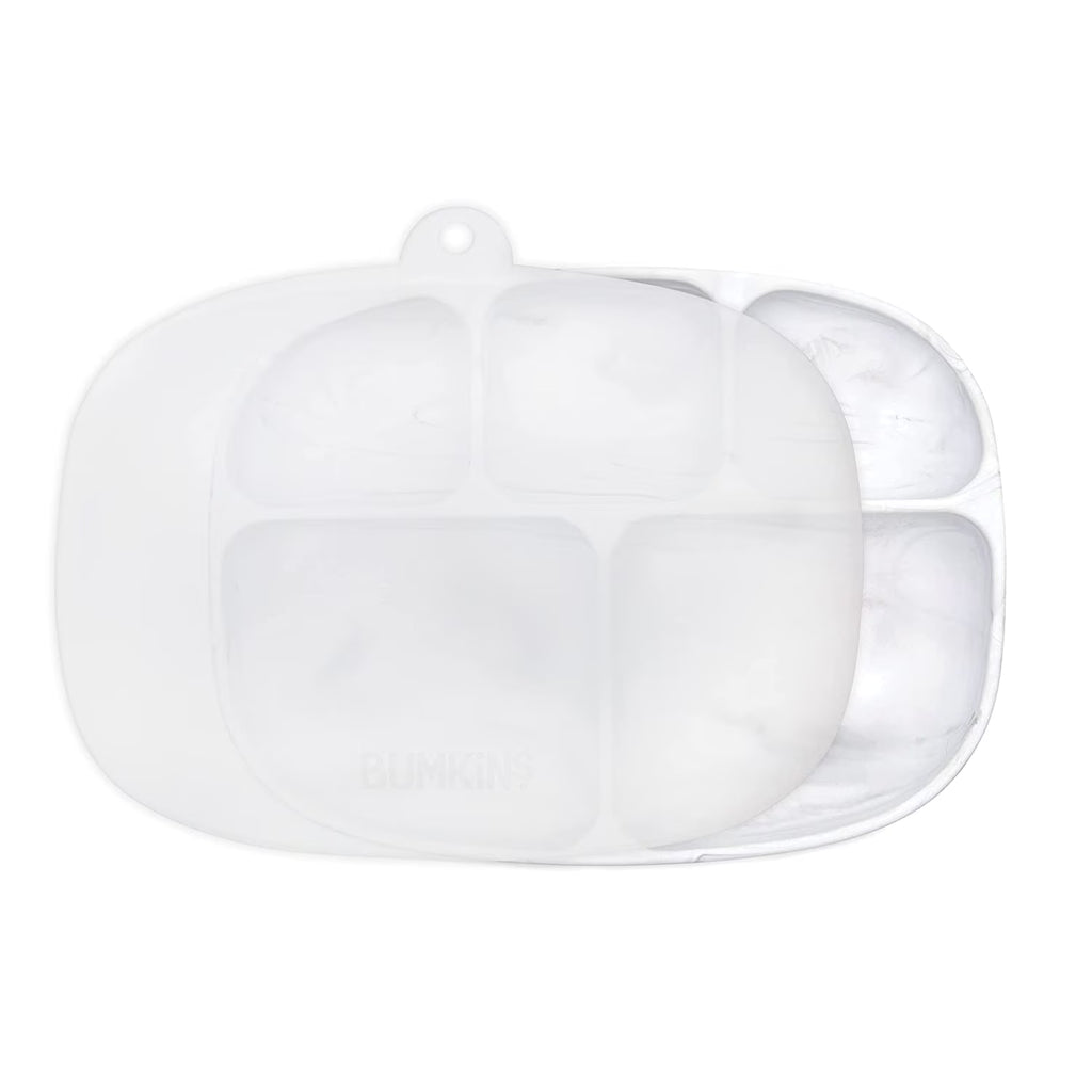 Silicone Grip 5-Section Plate with Lid Q87921