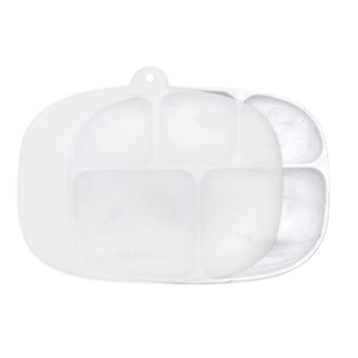 Silicone Grip 5-Section Plate with Lid Q87921