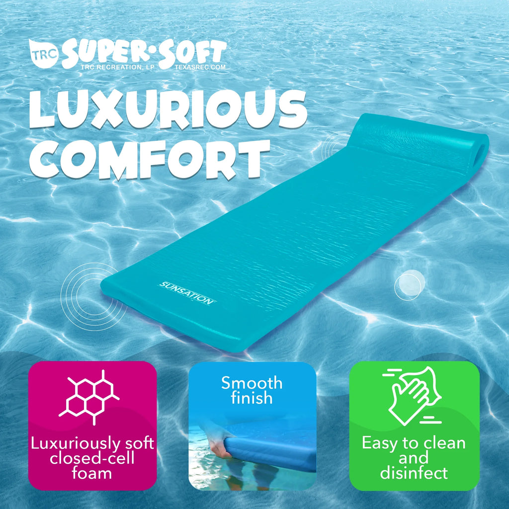 Teal 70 Inch Foam Pool Float Lounger (2 Pack) S471211