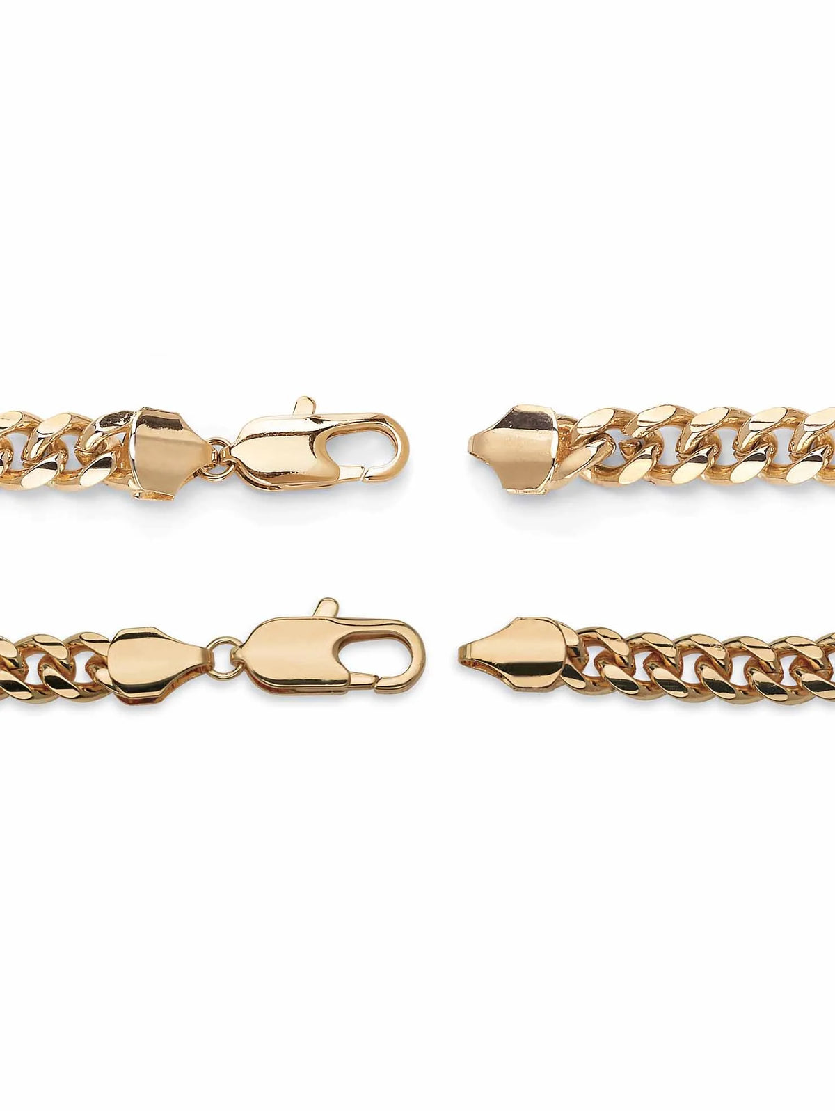 10.5 mm Curb-Link Bracelet and Chain Necklace 2-Piece Set D7837