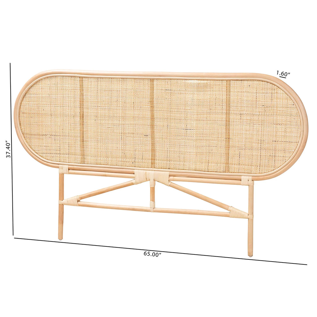 Natural Brown Rattan Queen Size Headboard E2018