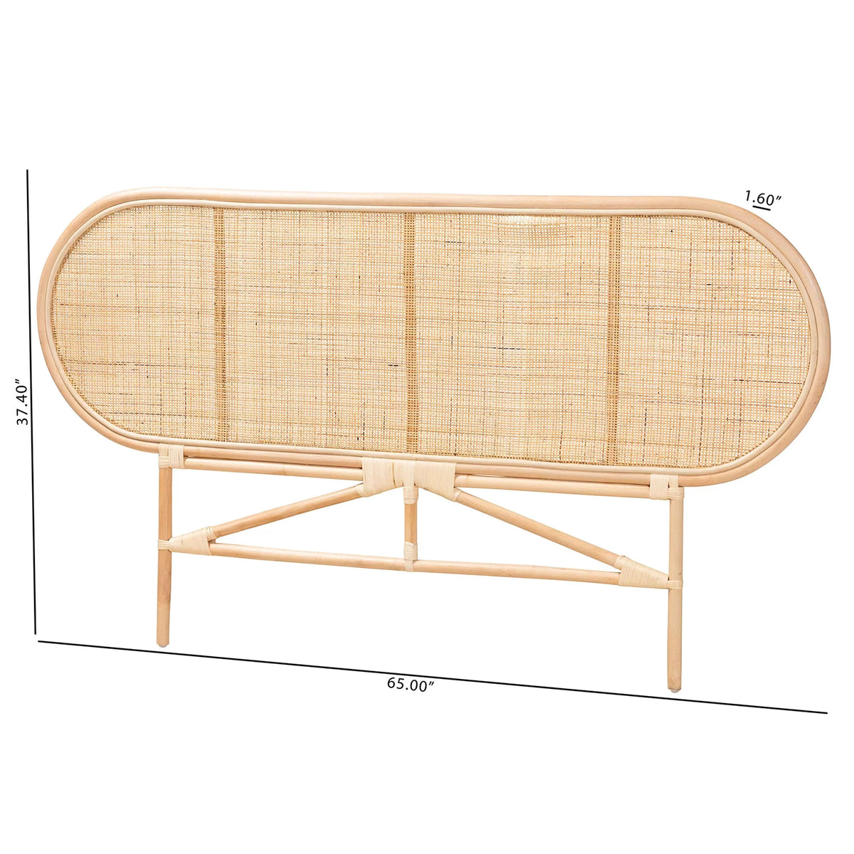 Natural Brown Rattan Queen Size Headboard E2018