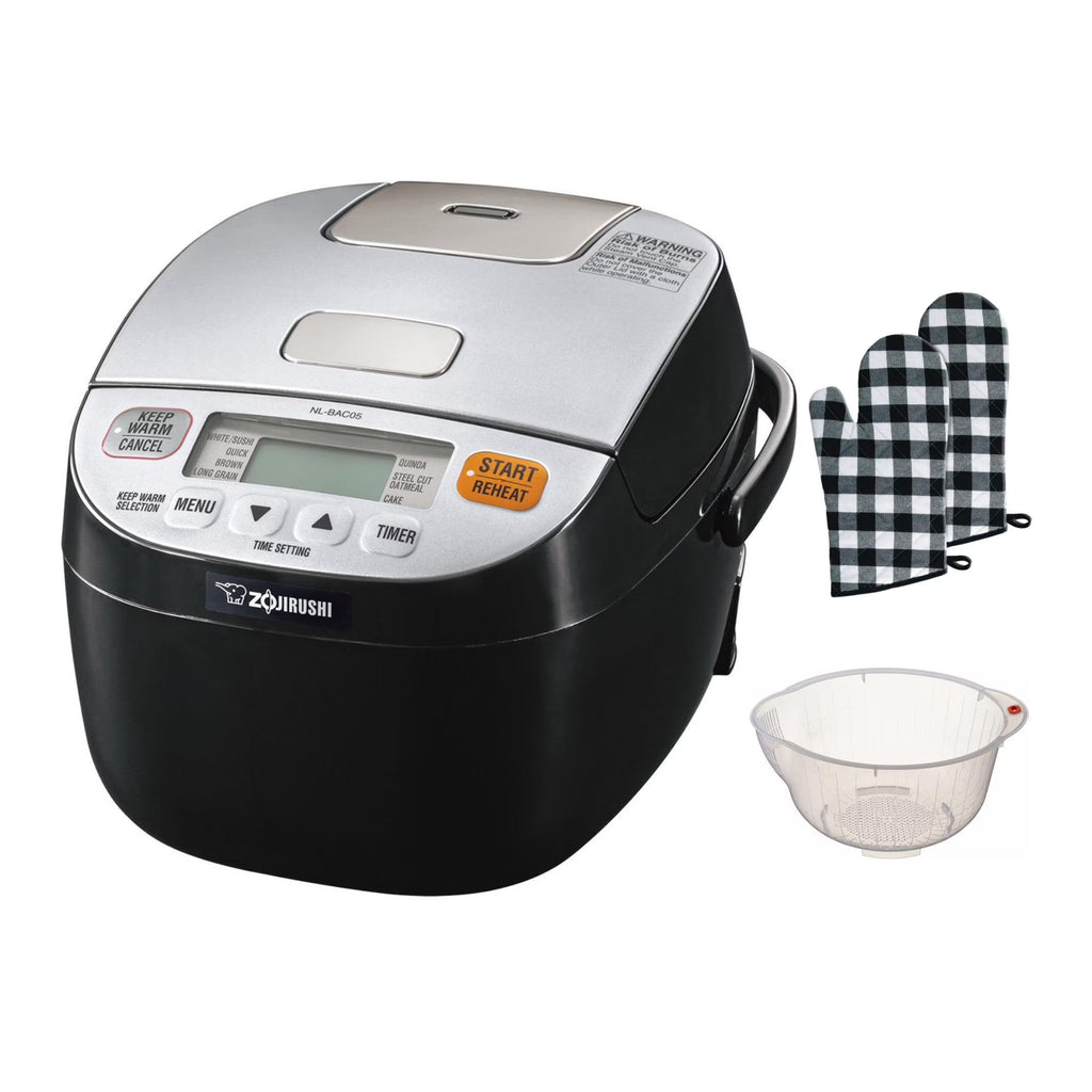 Micom Rice Cooker (3-Cup) with Rice Washing Bowl and Oven Mitt X553