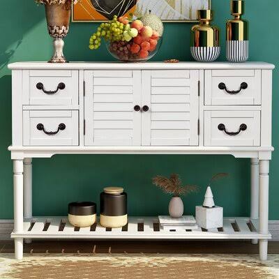 White Console Table D5104