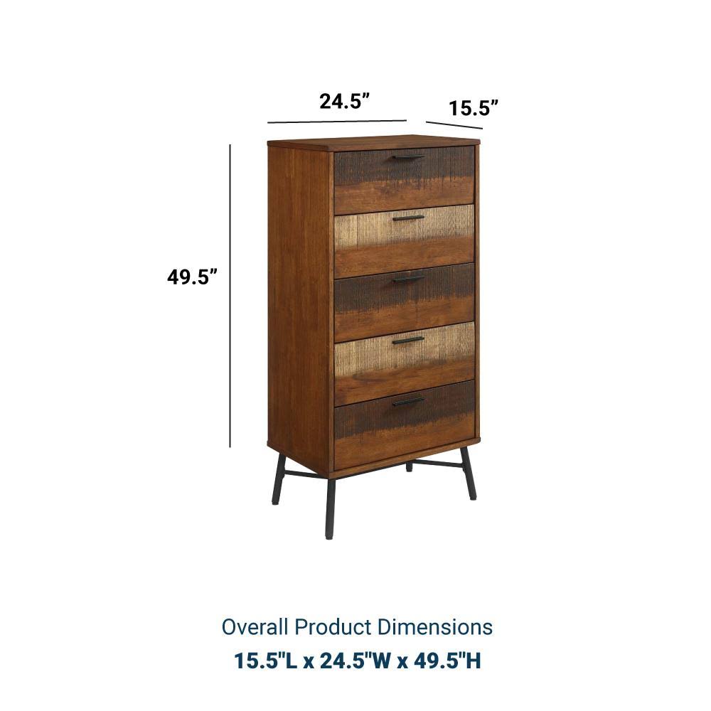 Rustic Wood Chest Walnut Z509488