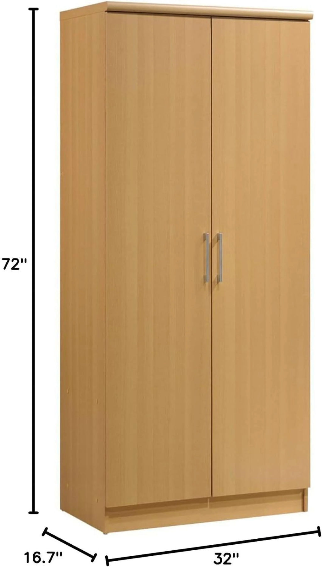 2 Door Wardrobe with Shelves & Hanging Rod X169