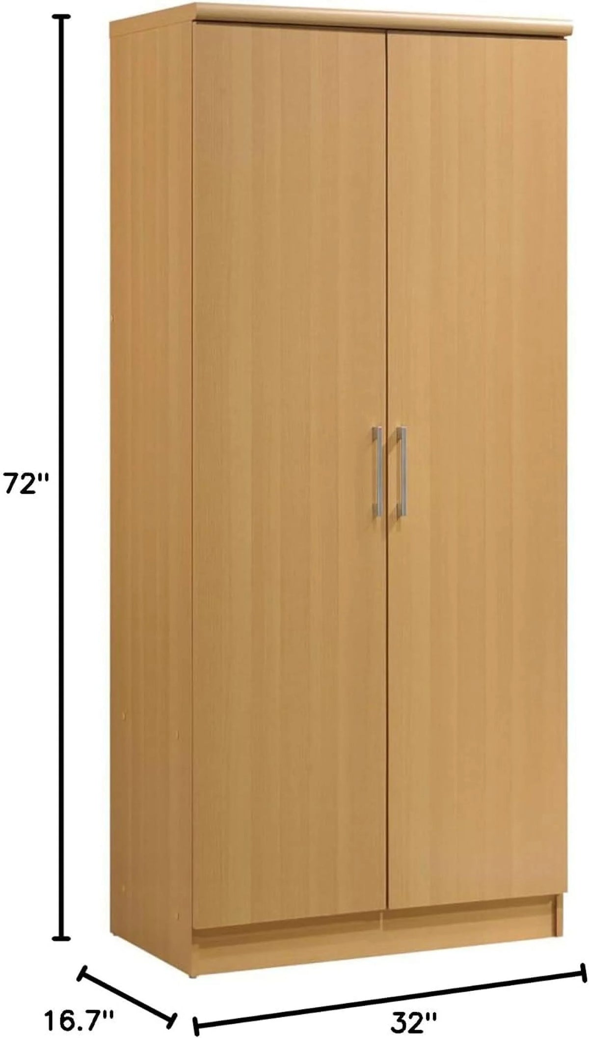 2 Door Wardrobe with Shelves & Hanging Rod X169